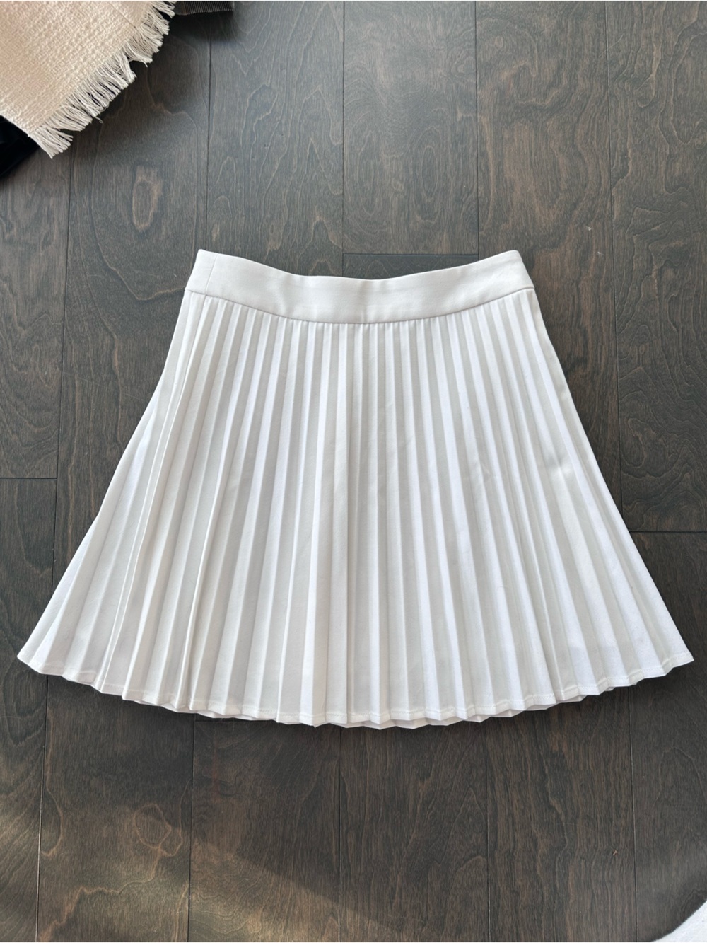 Sun-Deh White Pleated Women’s Skirt - Classic A-Line